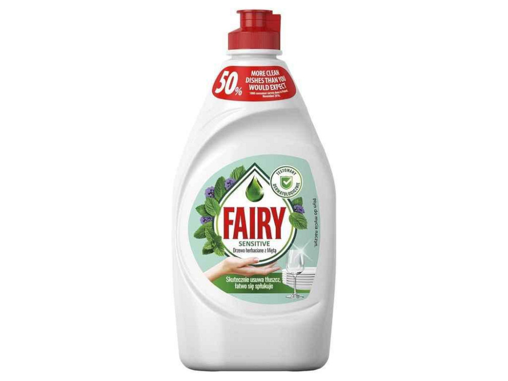Средство для мытья посуды 450мл Сенситив Чайное дерево и мята ТМ FAIRY Киев - изображение 1