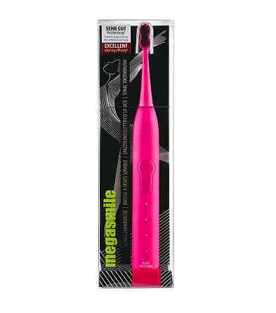 Звуковая гидроактивная зубная щетка Black Whitening II Shocking Pink (розовая) Megasmile Винница