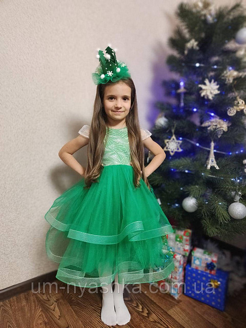 Пышное зеленое платье для девочки Елочка, Капуста, Лягушка Кривой Рог - изображение 3