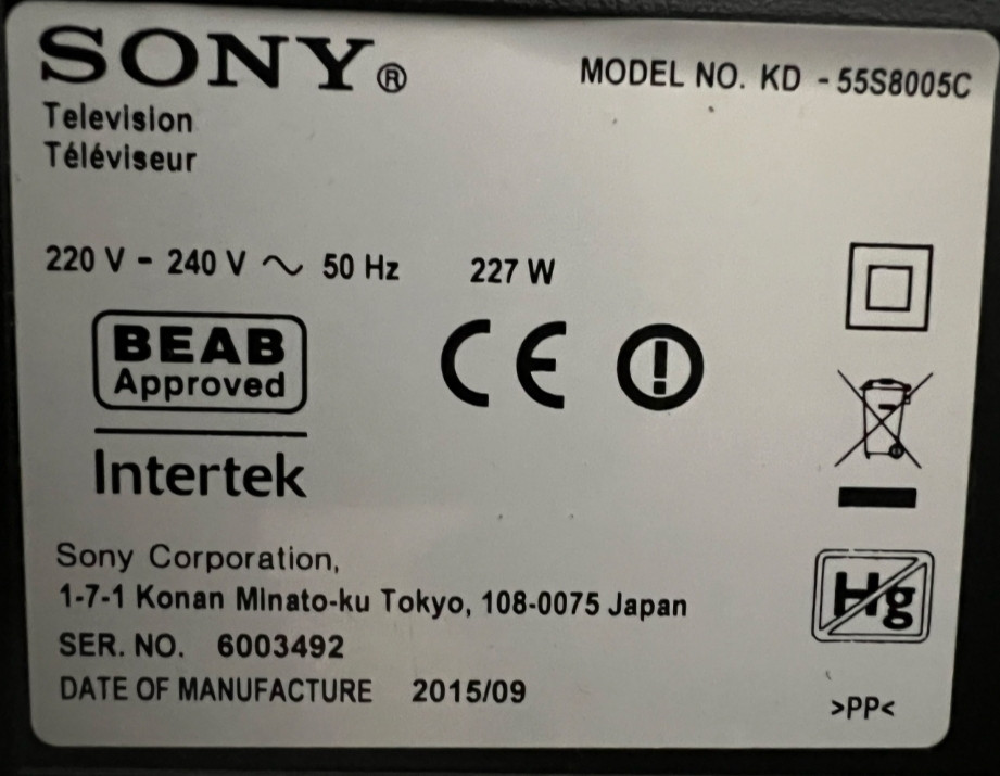 Телевизор Sony 55