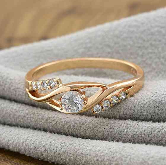 Кольцо 21 размер Xuping, (ширина 6мм, вес 1.8г), позолота 18К Киев