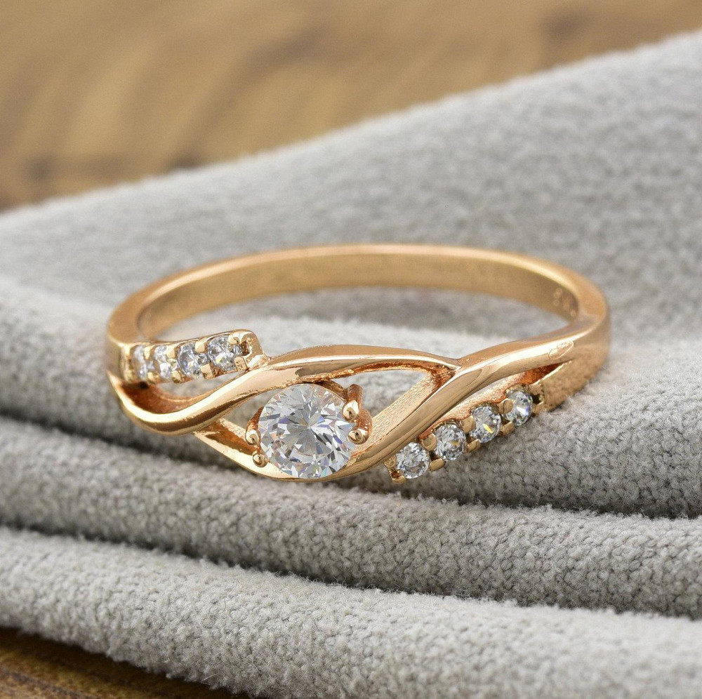 Кольцо 21 размер Xuping, (ширина 6мм, вес 1.8г), позолота 18К Киев - изображение 2