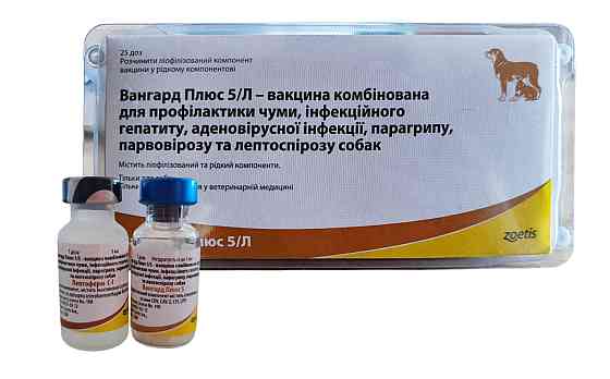 Вакцина ВАНГАРД - 5L Plus №1 (одна доза), Zoetis (термін придатності до 04,08,2026 р) Вінниця