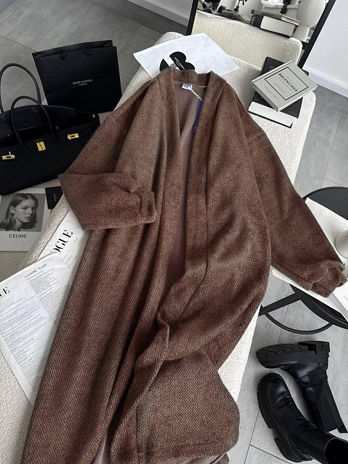 Жіночий затишний оверсайз кардиган із поясом альпака Моко Одеса - фото 9