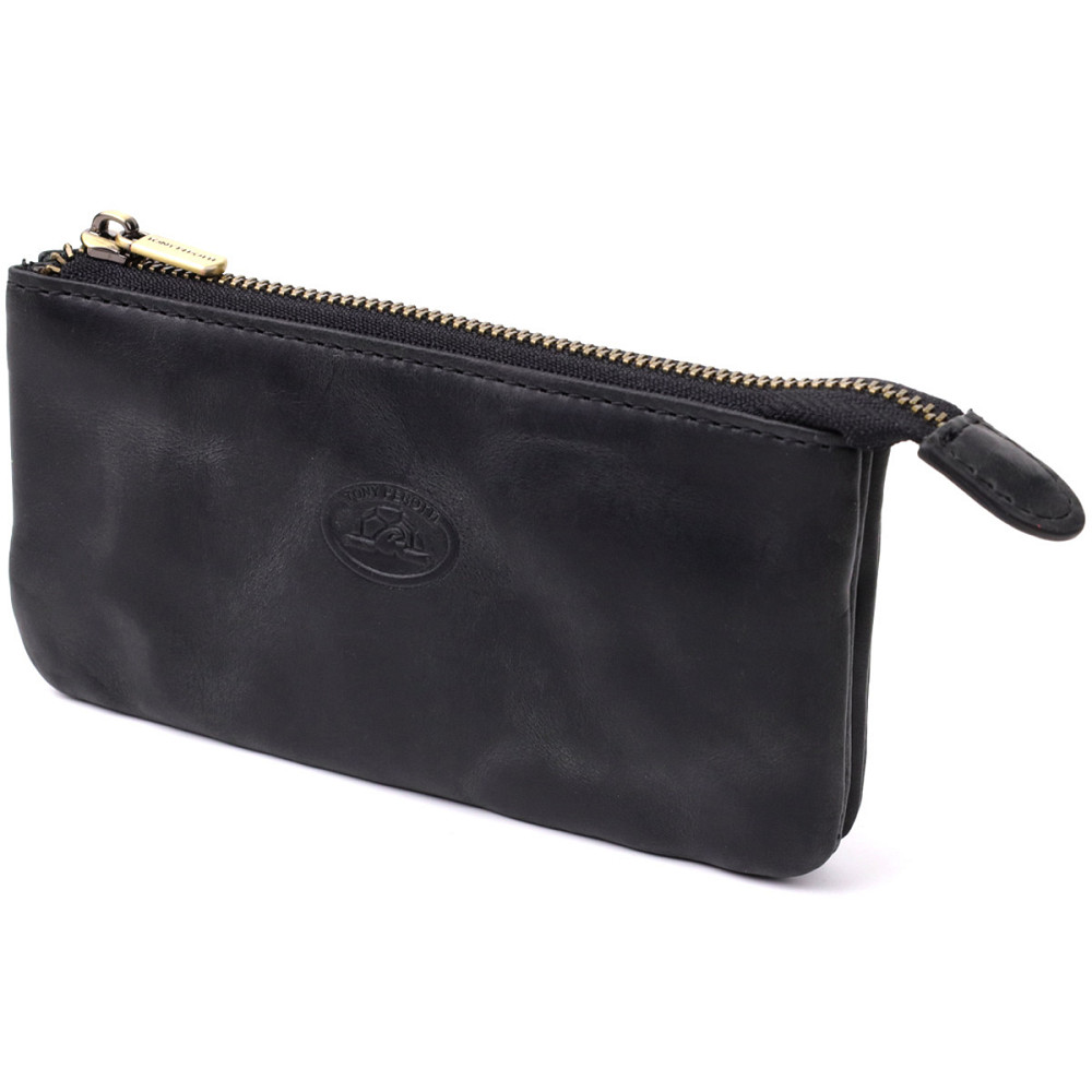 Зручна ключниця на два відділення з матової натуральної шкіри Tony Perotti 20836_1 (3350 nero) Чорний Київ - фото 1