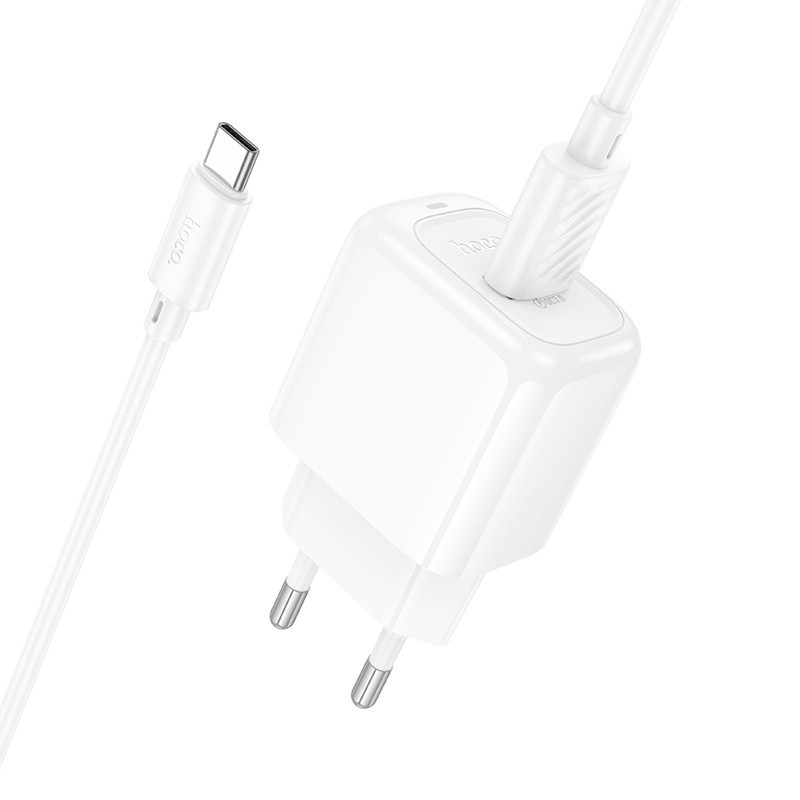 Мережевий зарядний пристрій з кабелем HOCO CS52A Surplus single-port QC3.0 charger set(Type-C) White Одеса - фото 6