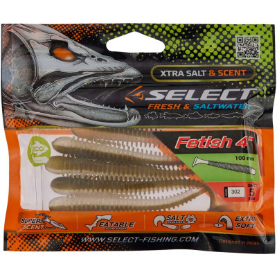 Силикон рыболовный Select Fetish 4" 302 (5 шт/уп) (1870.71.70) Винница - изображение 2