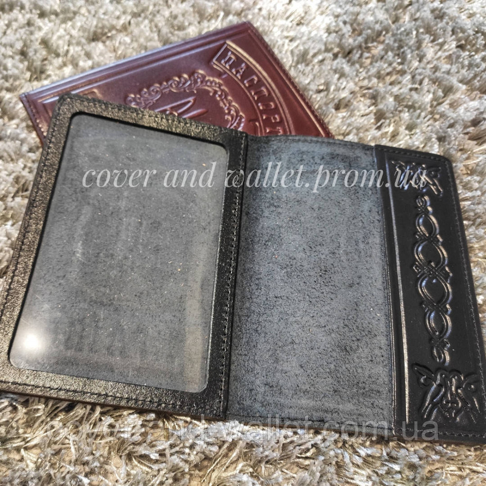 Шкіряна обкладинка на паспорт України с тисненням Андріївський узвіз Київ - фото 7