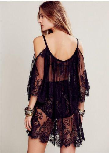 Туника пляжная прозрачная кружевная женская черный Киев - изображение 5