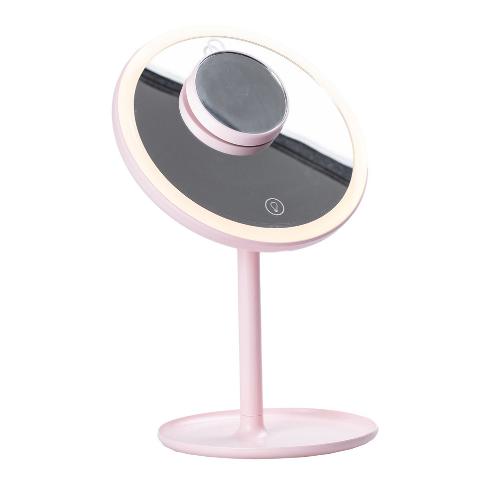 Happy Life Дзеркало для макіяжу зі збільшенням та підсвіткою Рожевий HP072TD020P Коломыя - изображение 1