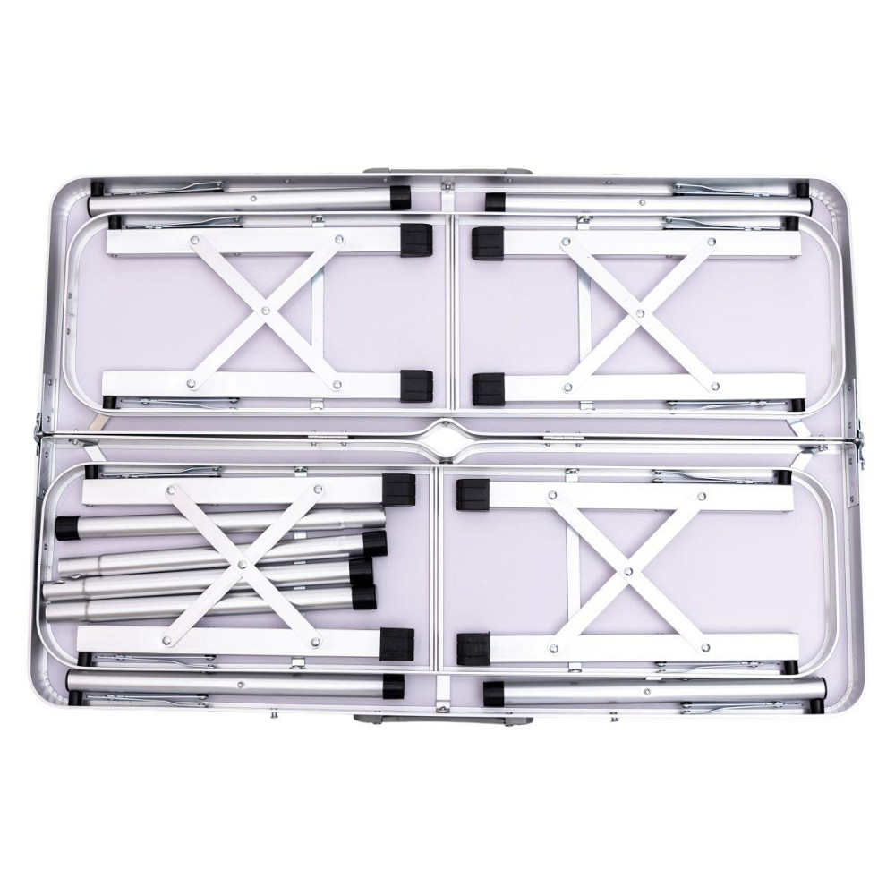 Комплект туристичний стіл + 2 лавки складні меблі Сірий Lugi JY-9060G Київ - фото 10