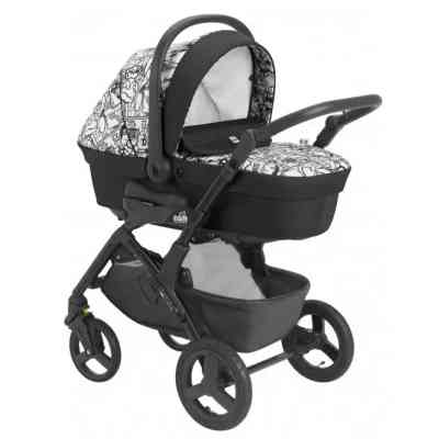 Коляска Cam 2 в 1 Dinamico Up Smart чорно-біле графіті (897010/782) Вінниця