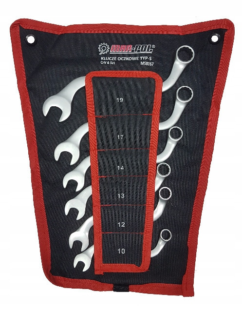 Набір комбінованих ключів S-подібної форми 6 предметів з чохлом Mar-Pol (M58167) Нововолинськ - фото 4