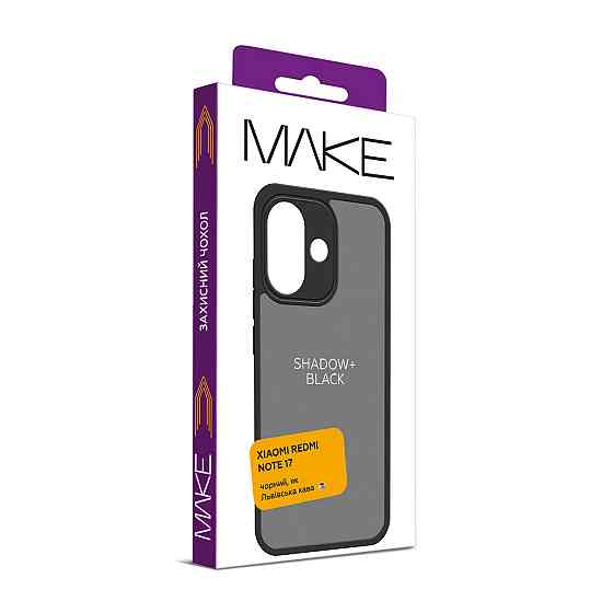 Xiaomi Redmi Note 17 Чехол матовый TPU+PC (черный) Одесса