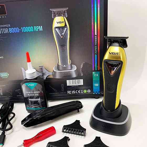 Машинка для стрижки волосся і потилиці VGR V-994, Професійна машинка для стрижки волосся з насадками YP-87 Івано-Франківськ