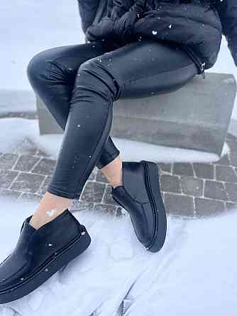 Черевики жіночі GREMMY чорні натуральна шкіра з хутром висота 8см (5333) 38р.39р.40р. Коломыя