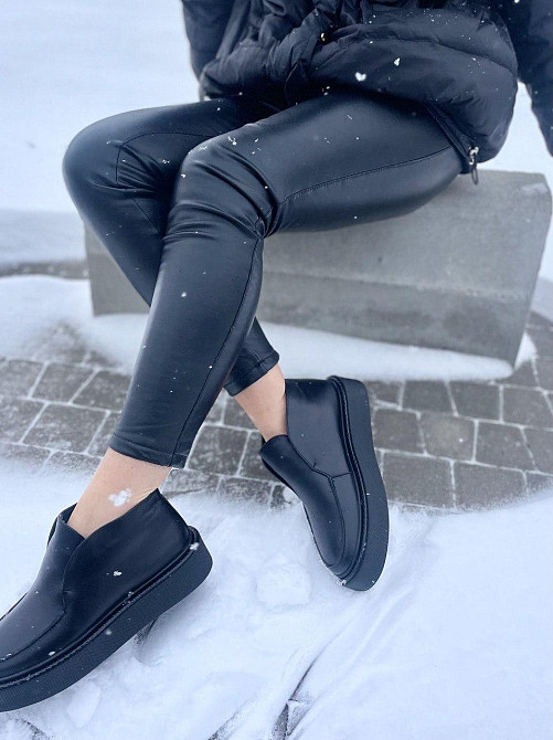 Черевики жіночі GREMMY чорні натуральна шкіра з хутром висота 8см (5333) 38р.39р.40р. Коломыя - изображение 2