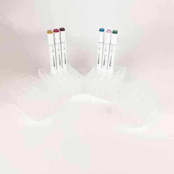 Подставка для маркеров органайзер для канцелярских принадлежностей на 100 ячеек Прозрачная Каменец-Подольский