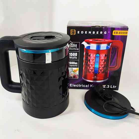 Електрочайник скляний Edenberg EB-83559 2.3л 1500Вт Black TH-65 Івано-Франківськ