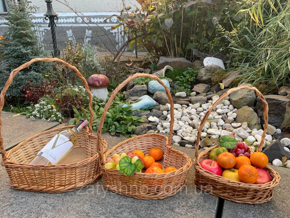 Корзина плетеная сердце  | корзина из лозы  новогодняя |плетеная корзина на подарки Киев - изображение 1