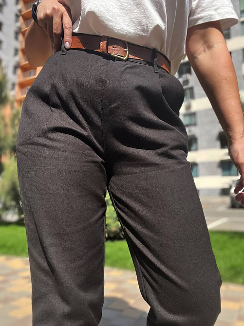 Джинси жіночі Mix Ray 3657 МОМ резинка на талії ремінь коттон, чорний, S, S, 75 см, 102 см Київ - фото 14