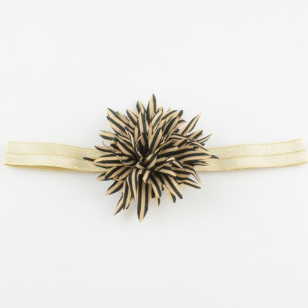 Пов'язка дитяча з квіткою кавова - розмір квітки близько 9 см, окружність 34-46см Київ - фото 1