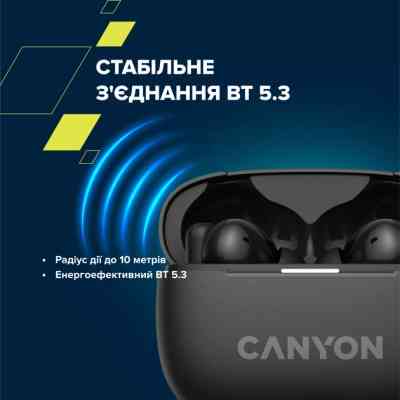 Наушники Canyon TWS-10 OnGo ANC ENC Graphite (CNS-TWS10B) Винница