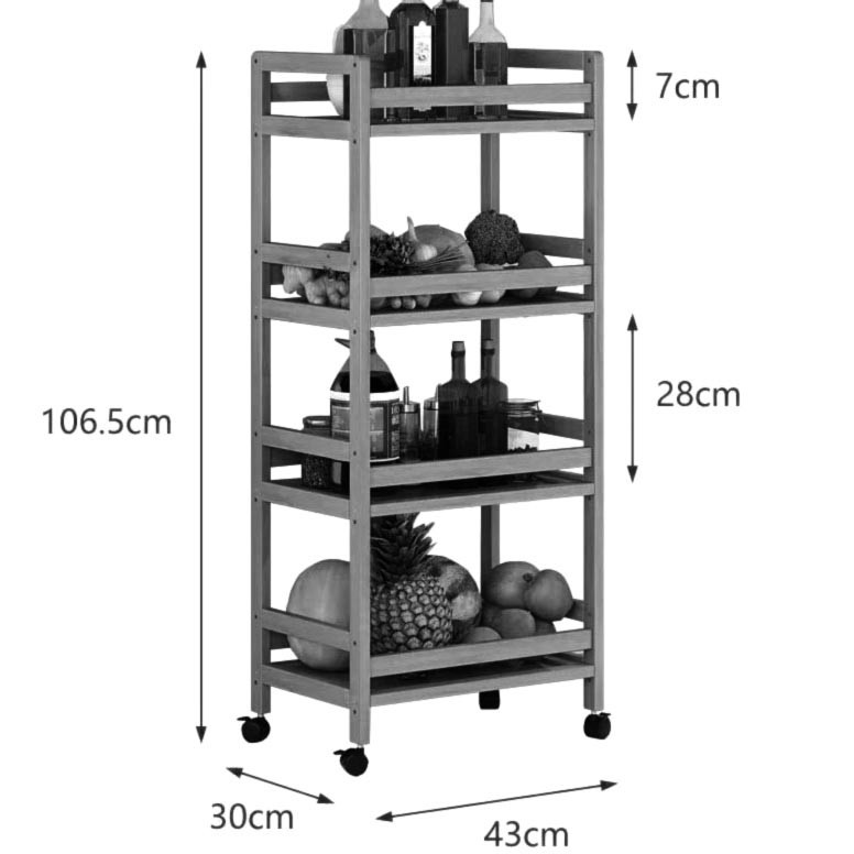 Етажерка на колесах "Хенс 4" сієна Миколаїв - фото 2