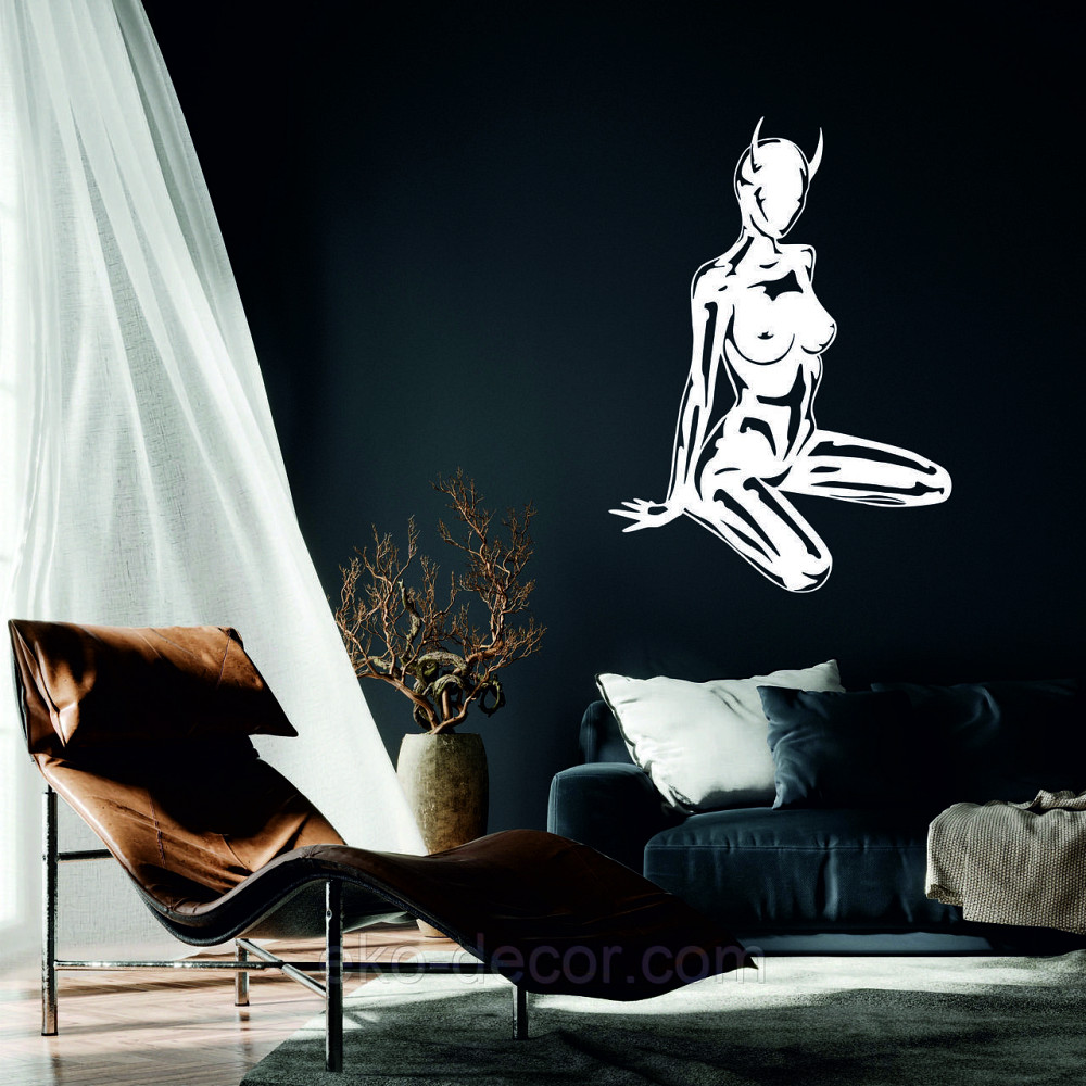 Декоративное настенное Панно «Девушка», Декор на стену 90*64 см, Белый Киев - изображение 1