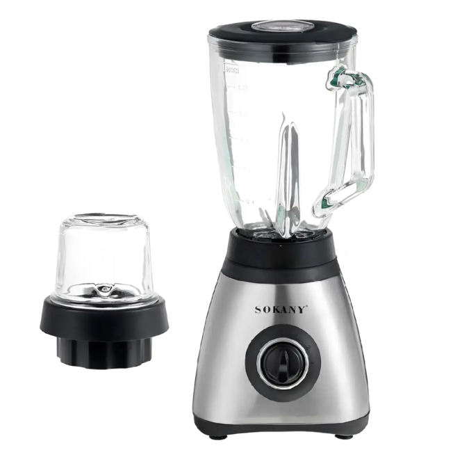 Кухонний універсальний блендер Sokany ,подрібнювач міксер для кухні 2в1 зі скляною чашею і кавомолкою Львів - фото 9