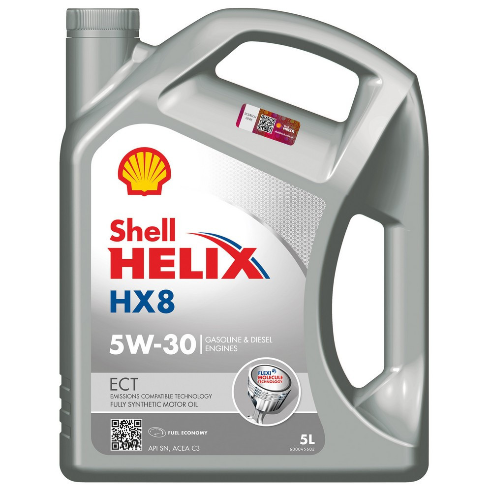 Shell Helix HX8 ECT 5W-30 (2025) — Преміум синтетична моторна олива 5л для дизельних та бензинових двигунів із DPF, максимальний з Ковель - фото 1