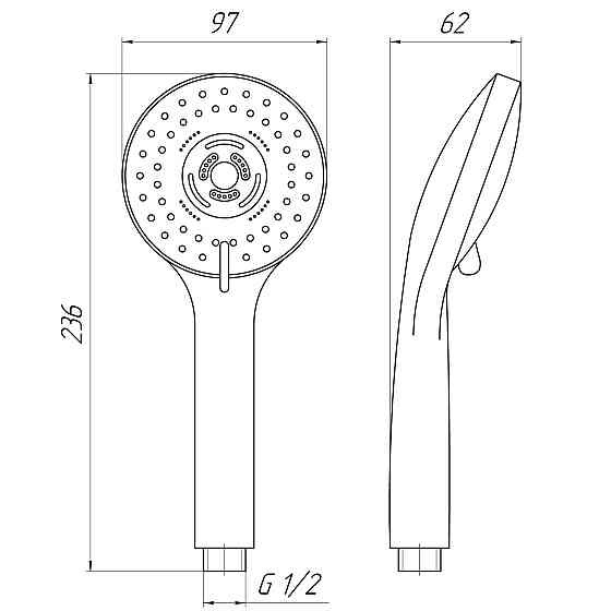 Душевая лейка Globus Lux NS-2011-P (000020786) Киев