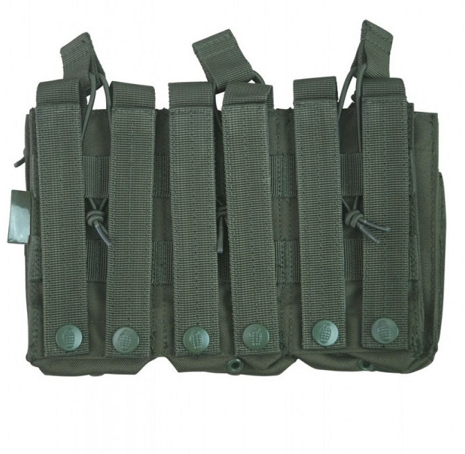 Тактический тройной подсумок для магазинов DUO Kombat Tactical M16/M4/AK Оливковый Винница - изображение 3