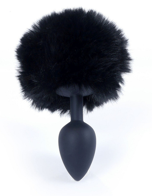 Анальна пробка (розмір S) з хвостом Boss Series - Silicon PLUG Bunny Tail Black, BS6400100 Sex Aura Київ - фото 2