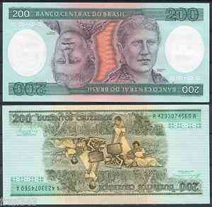 Бразилія/Brazil 200 Cruzeiros (1984) Pick199b UNC Полтава