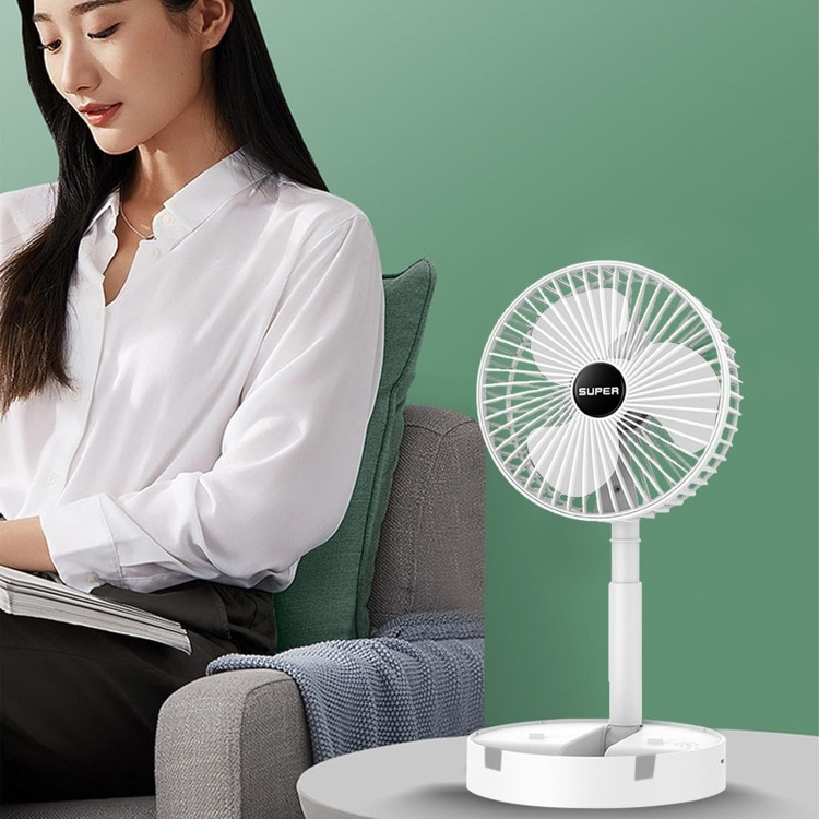Складаний вентилятор аккумуляторний на ніжці Telescopic Folding Fan з USB зарядкою Вінниця - фото 1