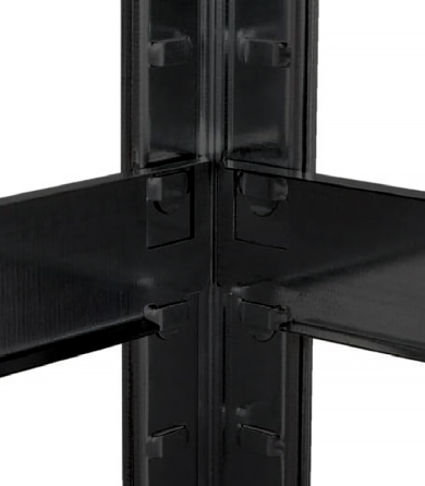 Стеллаж металлический (150 х 70 х 30 см) 5 полок, Черный Киев