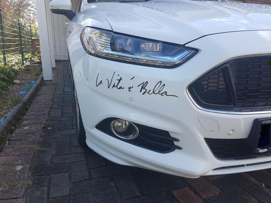 Наклейка на авто Чорна, Біла перекладається Життя п Київ - фото 2