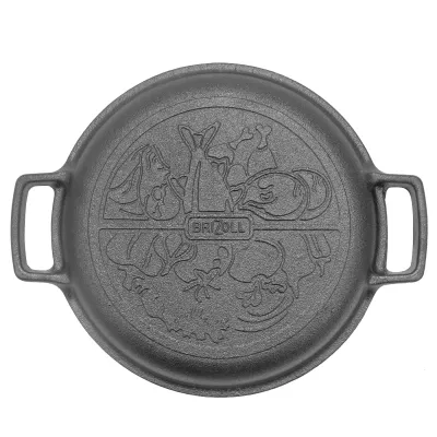 Сковорода Brizoll Monolith чавунна з чавунною кришкою-сковородою 240х60 мм (M2460U-2) Винница - изображение 4