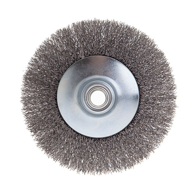 Щітка конусна, 125 мм, M14, кручений дріт, для КШМ, 6500 об/хв INTERTOOL BT-5125 Київ - фото 3