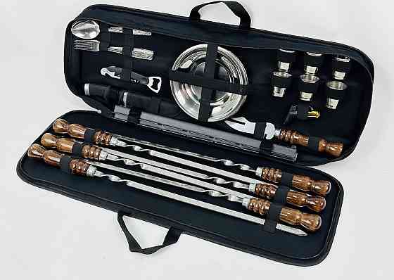 Набір шампурів і посуду для пікніка 2 В1 HAPPY DAYS Подарунковий набір шампурів Тернопіль