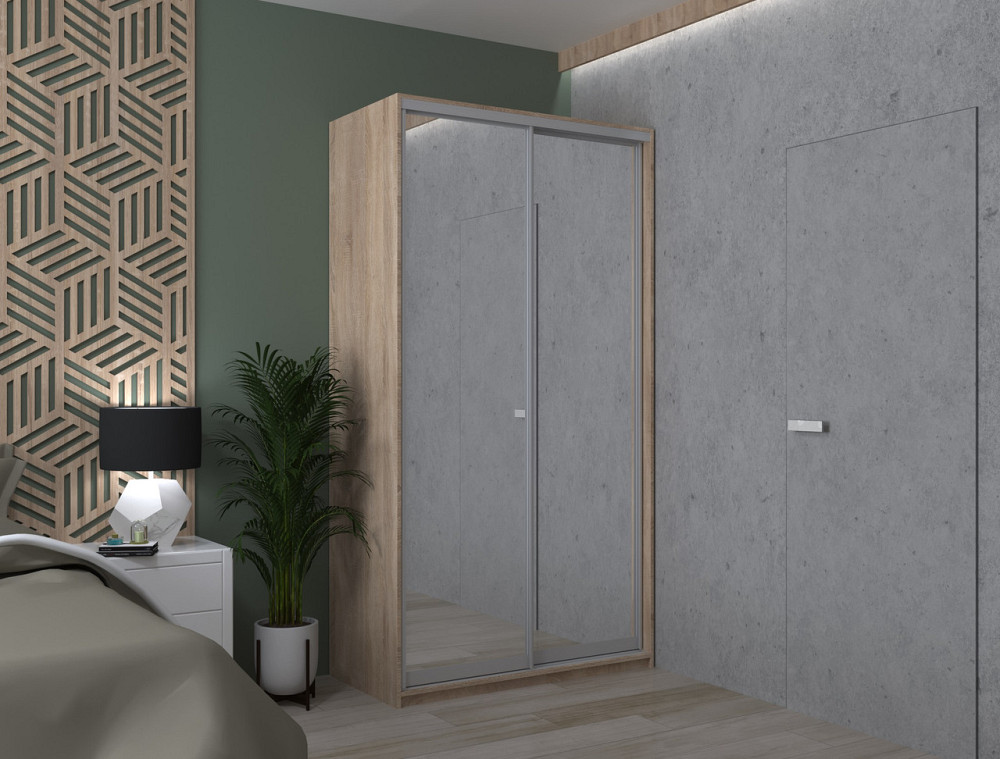 Шкаф-купе двухдверный Doros Сити Лайт 120х60х225 см Дуб сонома/2 Зеркала (DRS-011086) Днепр - изображение 1