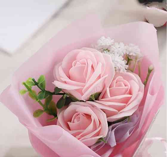 Мило-букет "Троянда" Рожевий Сміла