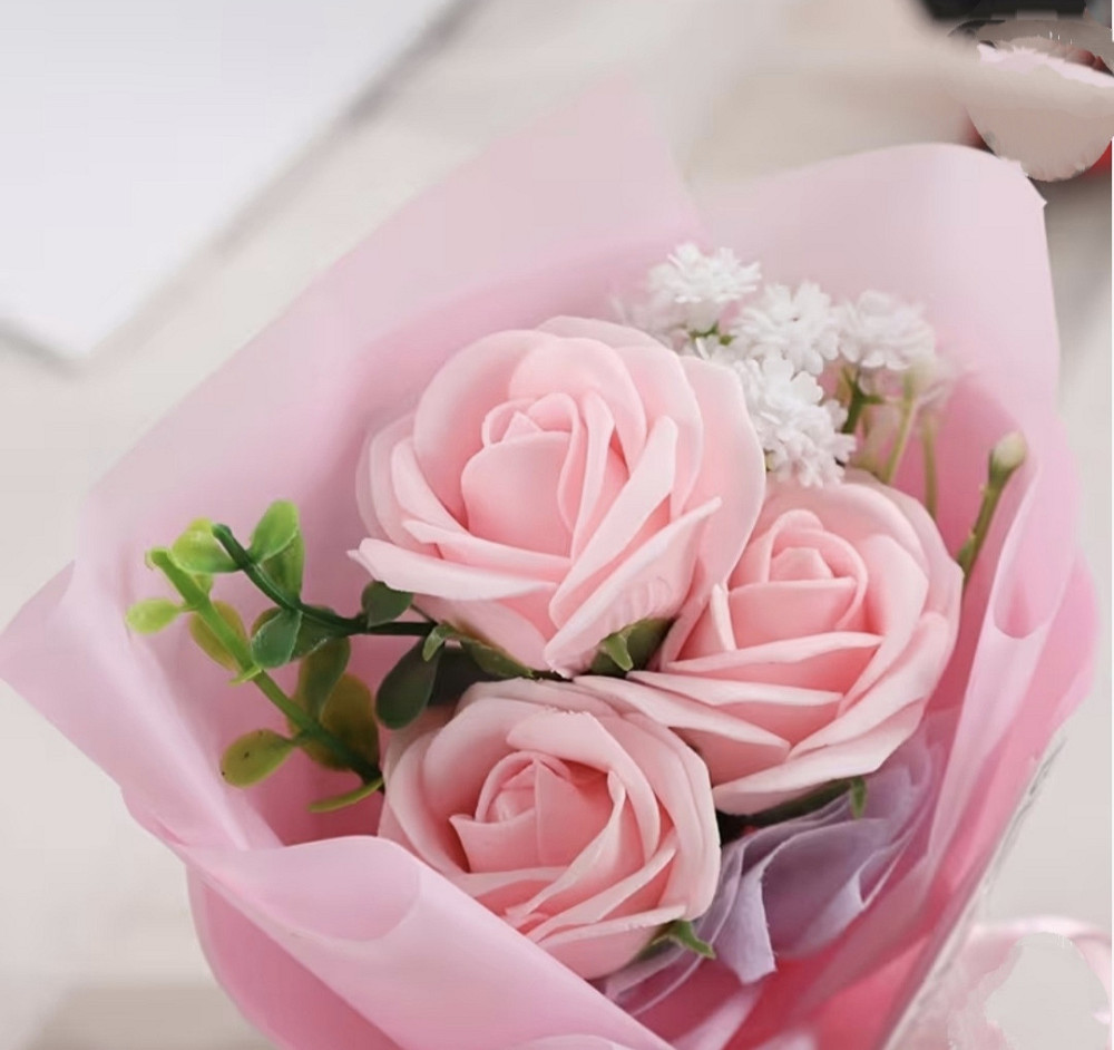 Мило-букет "Троянда" Рожевий Сміла - фото 2