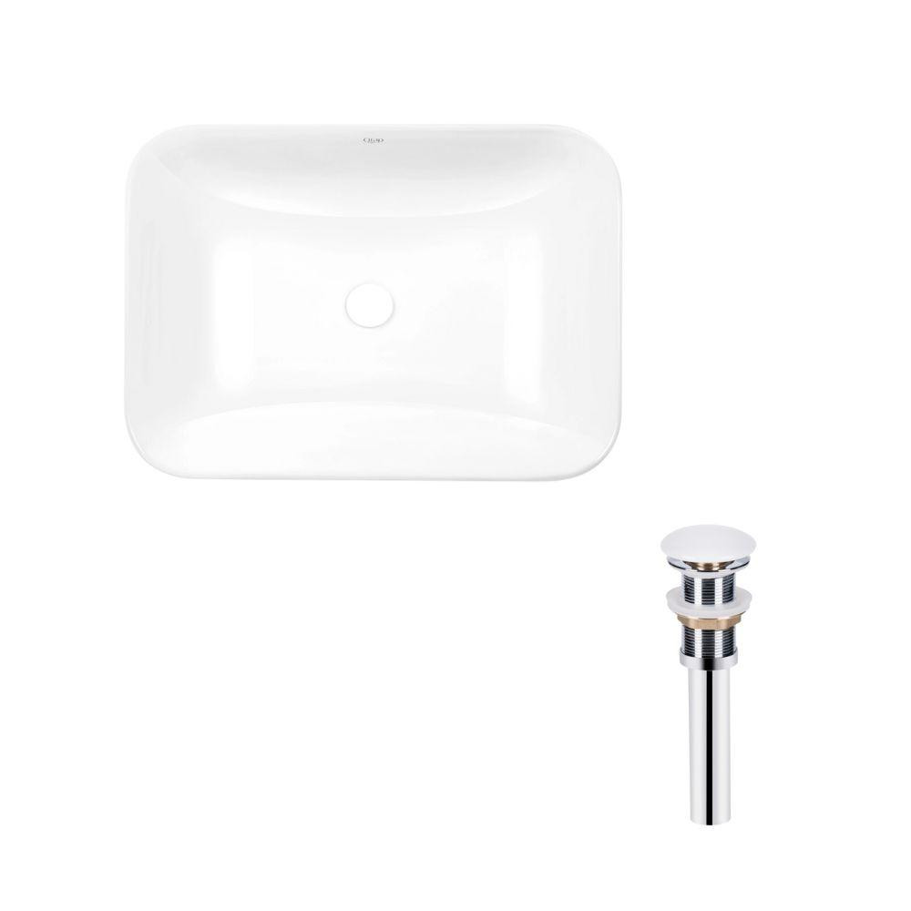 Комплект Qtap Scorpio: Раковина врезная прямоугольная 615х390х150 мм White + Донный клапан PU02 Киев - изображение 7