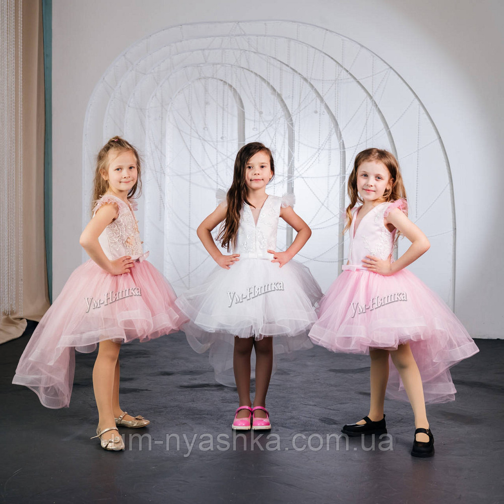 Детское нарядное платье удлиненное сзади белое 116-128 Кривой Рог - изображение 2