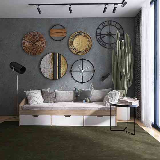 Ліжко односпальне з ящиками Еверест Комфорт 3 193х84х59 см Дуб сонома/Німфея Альба (білий) (DTM-073833) Львів