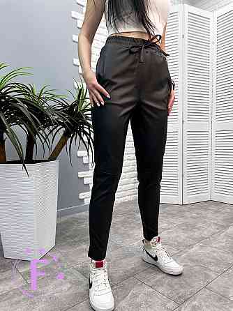 Демісезонні штани з екошкіри "Richy" (тонкі) оптом | Норма Чорний, 42 Київ