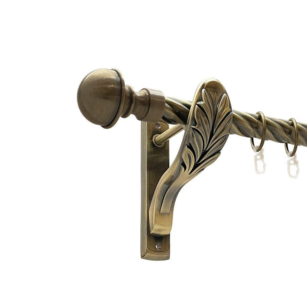 Карниз Orvit Бостон металевий однорядний ретро скручена труба кільце металеве Антик 25 мм 300 см (00-00018407) Львів - фото 1