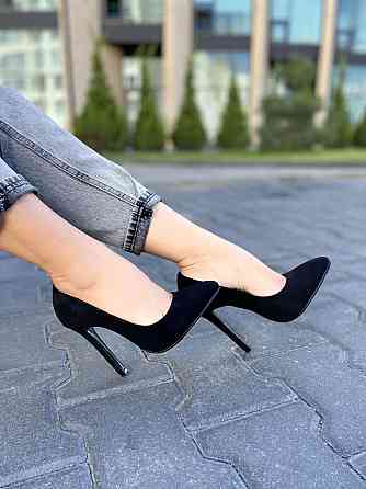 Туфлі жіночі LENA MELIANI чорні еко-замша каблук 11.5см 38р. (3560) Коломыя